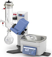 IKA RV-8 Evaporator with Dry Ice Condenser available with shatterproof coated glassware