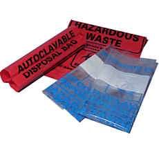 Red and Clear Autoclave Bags by MTC Bio
