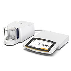 Cubis II Ultra-Micro and Microbalance with glass draft shield shown with MCA advanced user interface