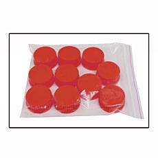High Temperature red caps, pack of 10, by Benchmark Scientific