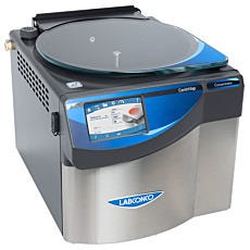 Labconco CentriVap centrifugal concentrator with digital touchscreen and stainless steel housing