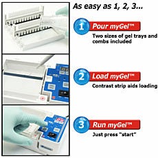 myGel Mini Electrophoresis System 3 Step Instructions