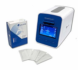 4-chambered disposable slides and QuadCount Automated Cell Counter
