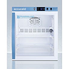 Compact Vaccine Refrigerator with closed glass panel door