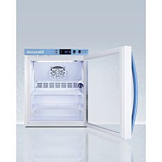 Compact Vaccine Refrigerator with closed glass panel door