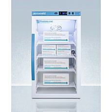 counter height refrigerator with closed glass panel door