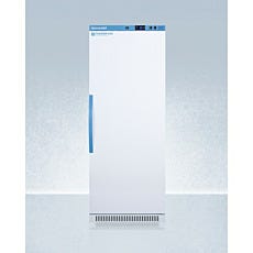 upright freezer with closed door