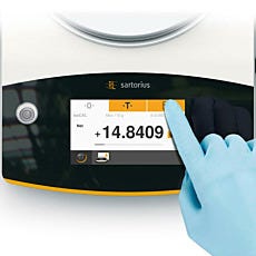 Intuitive Touchscreen Interface of Quintix Analytical and Precision Balances by Sartorius
