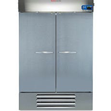 TSG Lab Freezer by Thermo Fisher Scientific with a 1387L capacity features two solid doors, a key lock and a digital microprocessor: #TSG49FSSA