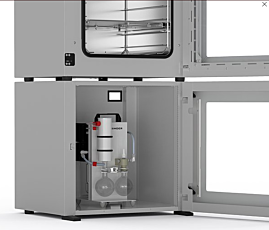 BINDER VD and VDL Series Vacuum Drying Chambers with optional pump chamber and vacuum pump