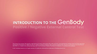 Video describing how to perform positive and negative external controls before testing