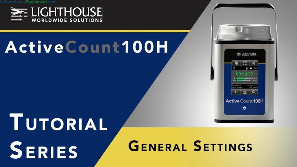 General Instrument Settings of Lighthouse ActiveCount 100H Viable Microbial Air Sampler by LWS