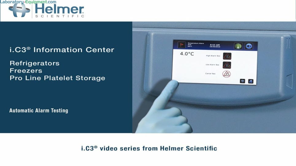 i.C3 Automatic Alarm Testing by Helmer Scientific