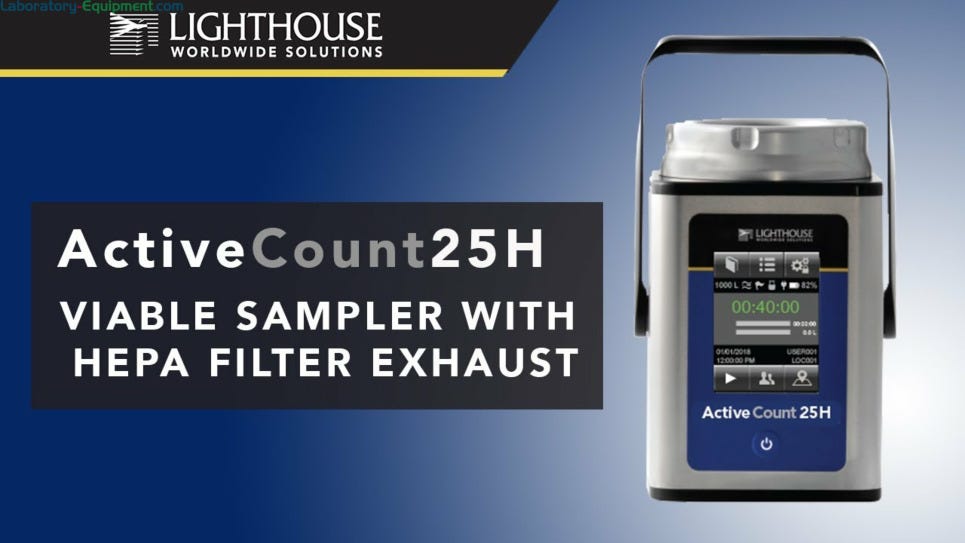 Lighthouse ActiveCount 25H Viable Microbial Air Sampler by LWS