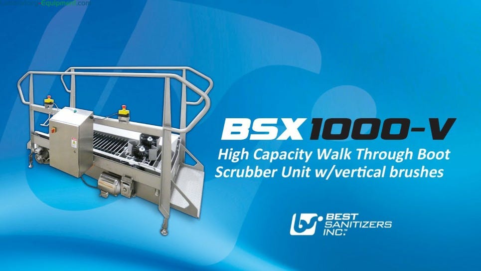 Video of BSX1000 Series High-Capacity Walk Through Boot Scrubbers by Best Sanitizers