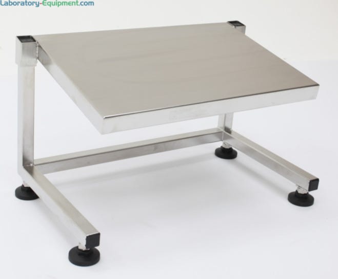 Lab Foot Rest Footrest; ISO 5, Black Powder-Coated Steel, 20