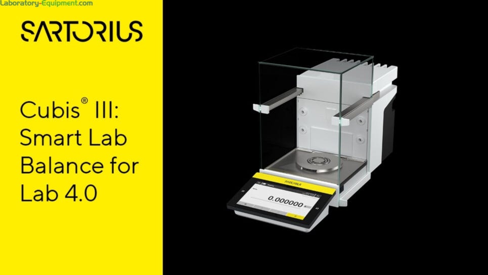 Introduction video to the Sartorius Cubis III laboratory balance series, direct lab system integration, built-in compliance, and modular configuration