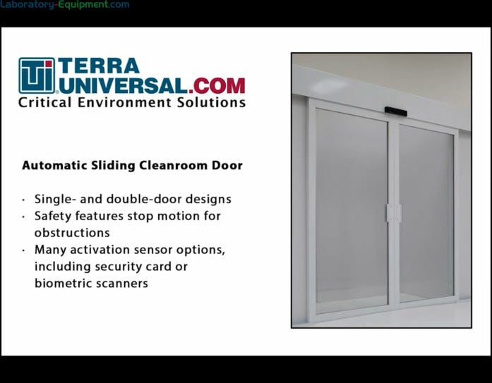 Video showing the automatic cleanroom doors