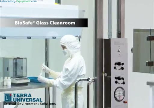 BioSafe Wash-Down Tempered Glass Cleanroom