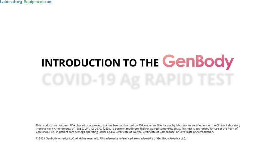 Video explaining the instructions for use of GenBody COVID-19 Ag Test