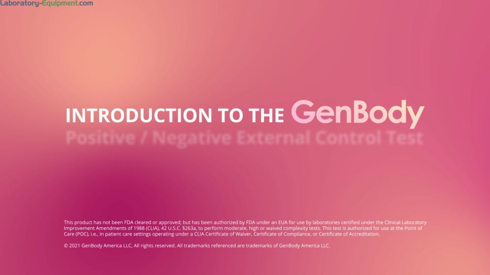 Video describing how to perform positive and negative external controls before testing