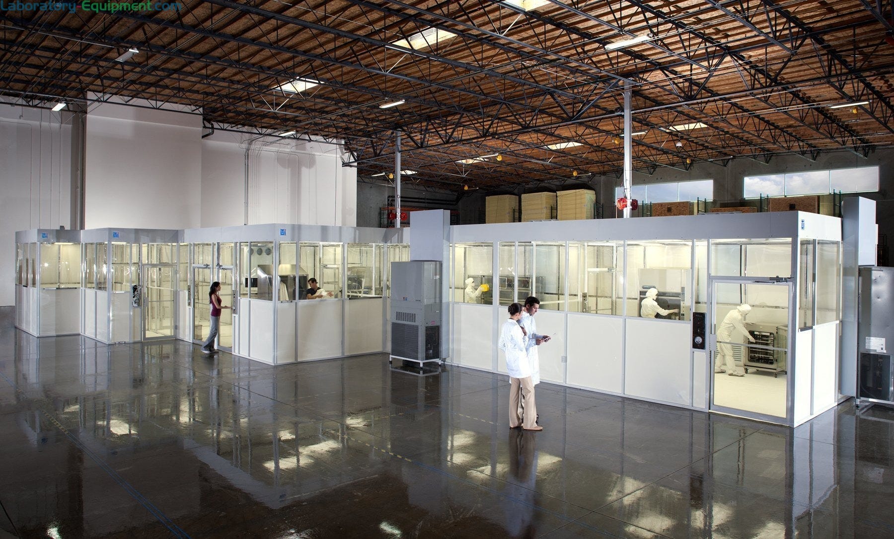 Cleanroom; Hardwall, Double-Wall Insulated, White Acrylic Panels 6601-20