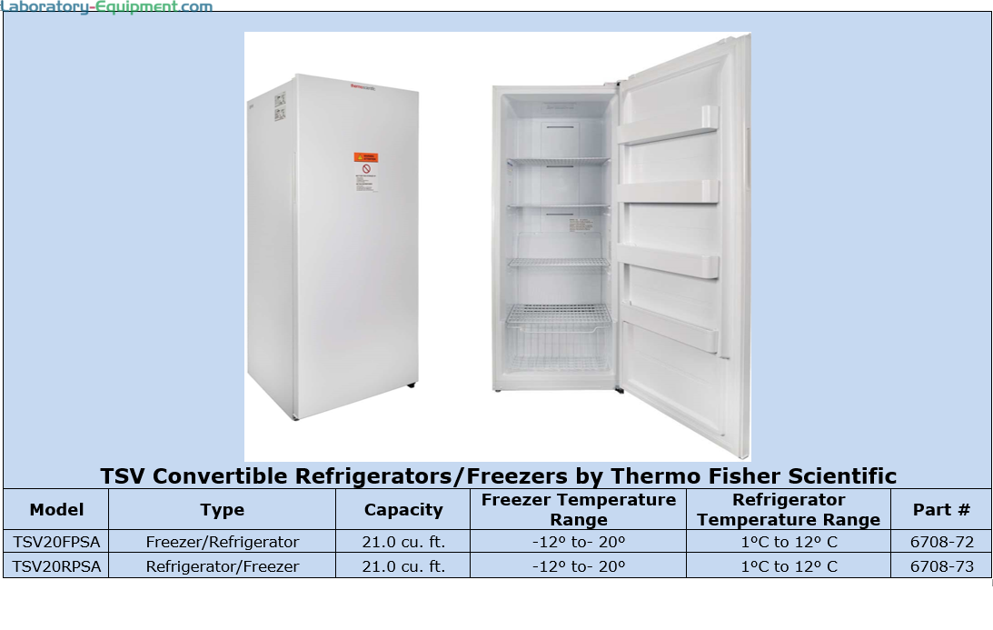 TSV Convertible Refrigerators/Freezers, Thermo Fisher Scientific