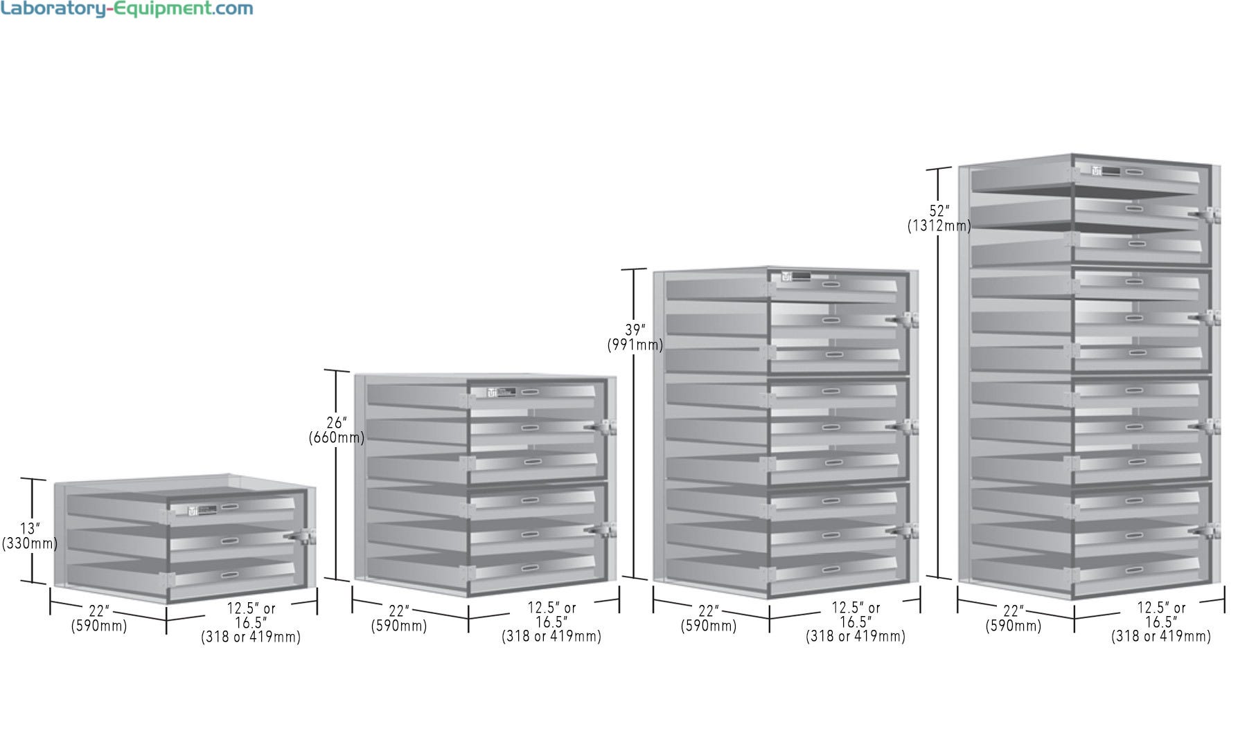 Desiccator; Static-Safe, Double Wide, Static-Dissipative PVC, 4 ...
