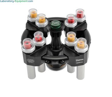 Allows all of the samples to swing outwards as the centrifuge is spun.  |  1717-10 displayed