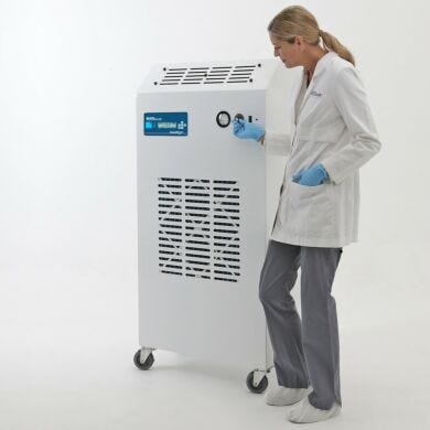 Mobile Medical Grade Air Filter System with optional CleanWatch Environment Monitoring included  |  6601-66A displayed