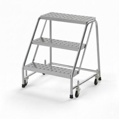 3 steps industrial rolling ladder with 24