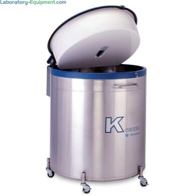 TW K Series 38K Cryostorage Freezer with a 590L and 38350 2ml vial capacity for LN2 sample storage in liquid or vapor phase; controller included in select model