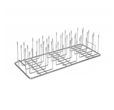 Labconco 304 stainless steel 48-pin Labware Insert #4574200 with silicone tips holds smaller volume wide-mouth labware  |  6927-59 displayed