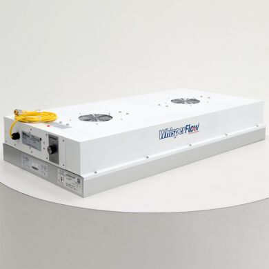 2’x4’ low profile FFU features 2 impellers and variable speed for improved laminar air flow; 8