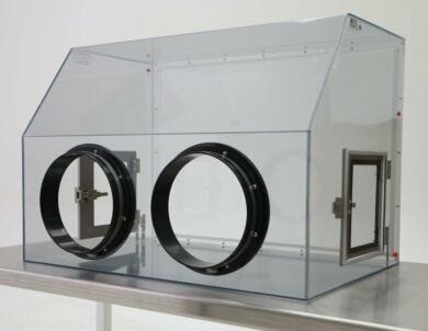 Series 100 SDPVC Single Glovebox | 3305-00G displayed