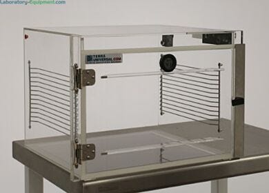 ValuLine acrylic desiccator cabinet, 1 chamber with adjustable shelving  |  3949-25C displayed