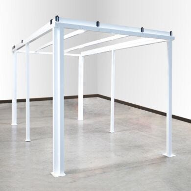 Heavy-duty powder-coated steel frames on softwall cleanrooms create rigid free-standing structures | 6600-60 displayed