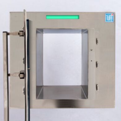 Rounded corners and lipless edge simplifies cleaning and maximizes clearance in CleanMount Smart Pass throughs | 2635-10B-2-316 displayed