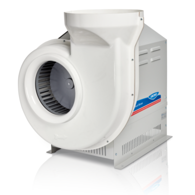 Fiberglass-reinforced polyester spark-resistant construction is highly resistant to acids and solvents