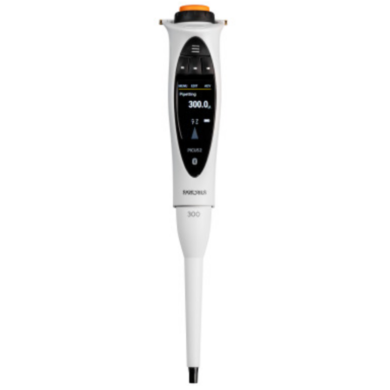 Single-channel LH-747061 Picus 2 Electronic Pipette by Sartorius with a 10-300 μl volume range, an adjustment wheel, safety features and connectivity