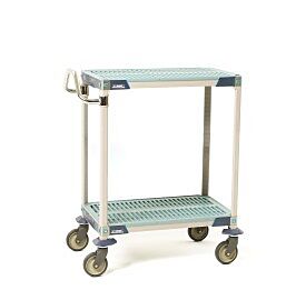 Large-capacity two-shelf polymer cart with corrosion-proof frame for demanding environments | 1403-04 displayed