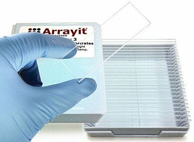 All substrate slides are compatible with a variety of Arrayit instruments, tools and consummables  |  3031-82 displayed