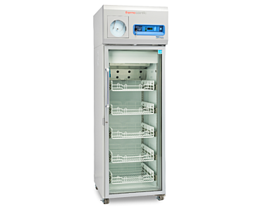 GMP Clean Room compliant models with optional chart recorder for medical-grade and vaccine storage in 4 sizes; TSX5005PA model with 2 glass doors  |  1620-PP-07 displayed