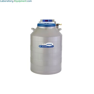 TW LS6000 Cryogenic Refrigerator has a 165L liquid or vapor LN2 capacity, an aluminum body with magniformed necktube; stores 6000 2ml vials | 6900-12 displayed