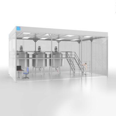 Contamination-controlled high bay cleanroom with extended vertical clearance for tall equipment and large systems  |  6604-PP-07 displayed