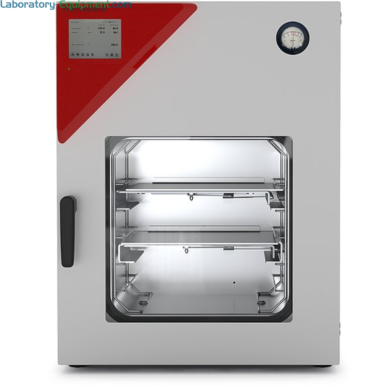 Explosion-proof 1.9 cu. ft. VDL-56 Vacuum Drying Chamber with ATEX-compliant safety feature ideal for drying flammable solvents; includes 2 expansion racks