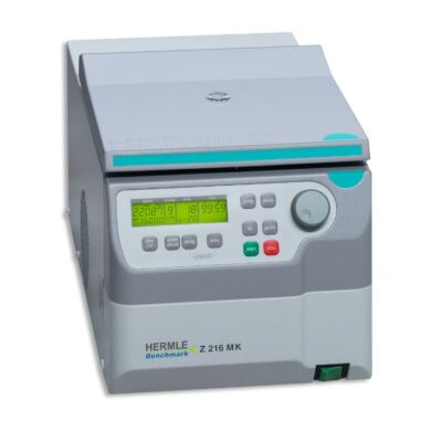 Hermle’s compact refrigerated Z216-MK microcentrifuge is powerful and compact benchtop centrifuge  |  2823-42 displayed