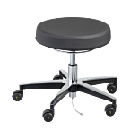 Stool; ISO 8, BioGrip Vinyl, Black, Aluminum, 19