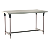 Standard 304 Stainless Steel TableWorx Performance Worktables with Microban protection and an I-Frame ideal for two-sided access