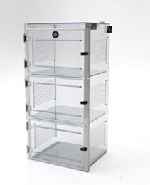 Desiccator; ValuLine® ES™ Smart® Module, Static Dissipative PVC, 3 Chambers, 19.125